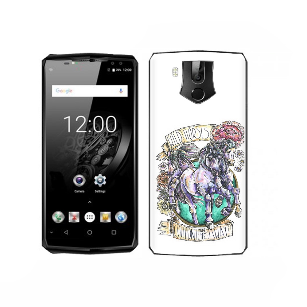 

Чехол MyPads Tocco для Oukitel K10 рисунок коней в цветах, Прозрачный, Tocco