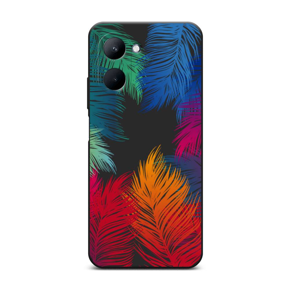 

Чехол Awog на Realme C33 "Рамка из перьев", Красный, 2511352-1