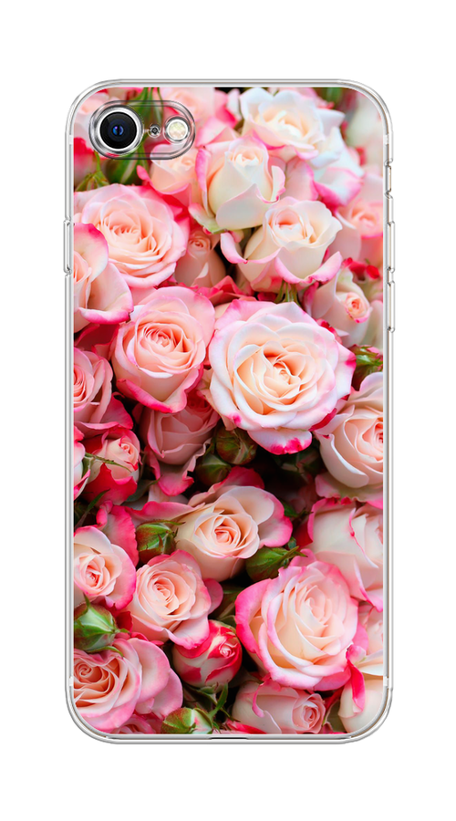 

Чехол на Apple iPhone 8 "Много роз", Розовый, 10850-2
