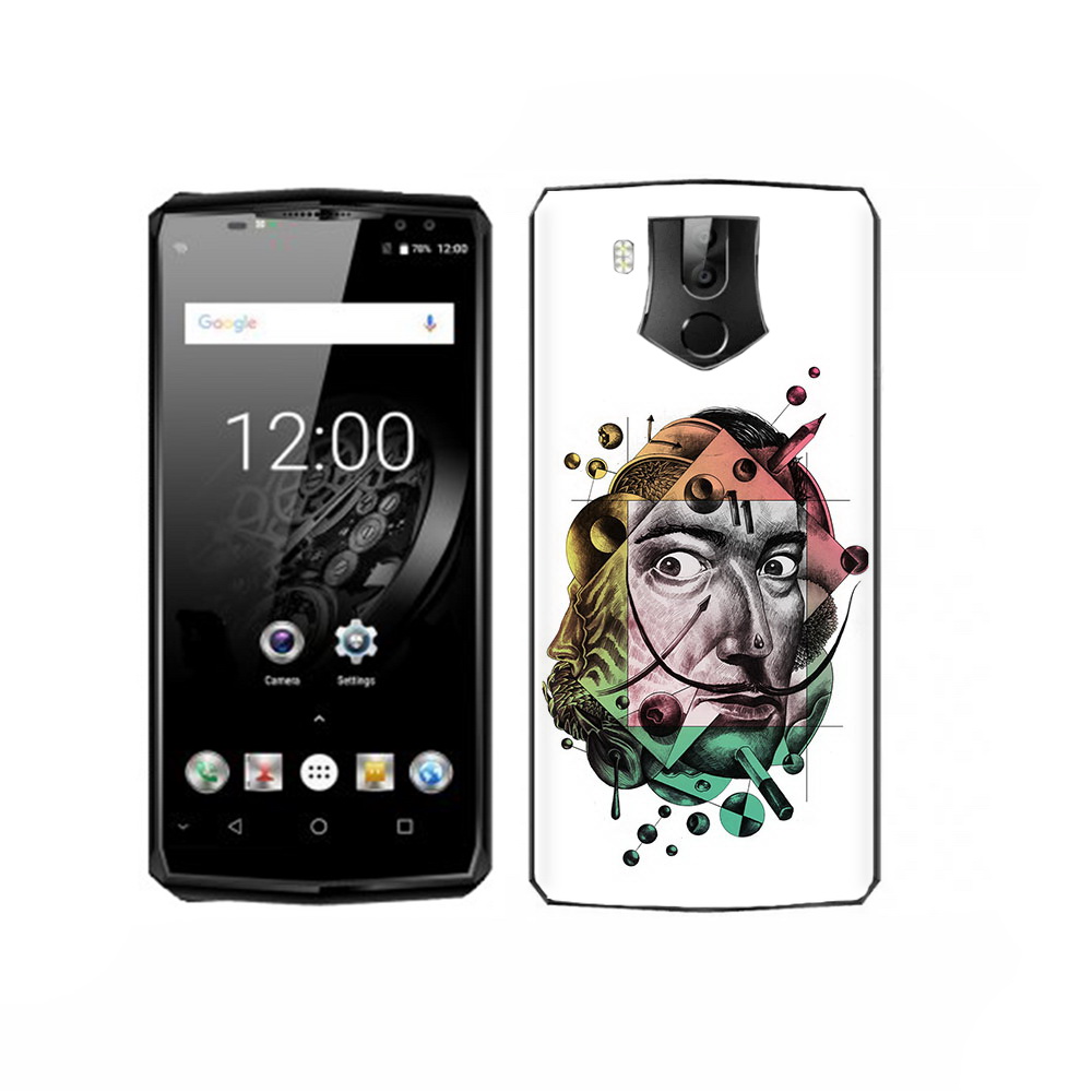 

Чехол MyPads Tocco для Oukitel K10 разноцветное лицо абстракция, Прозрачный, Tocco