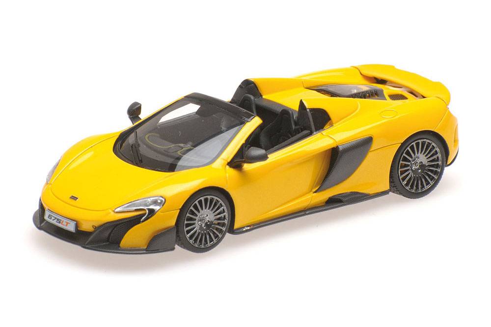 Модель коллекционная MINICHAMPS Mclaren 675LT spider 2016 yellow/grey