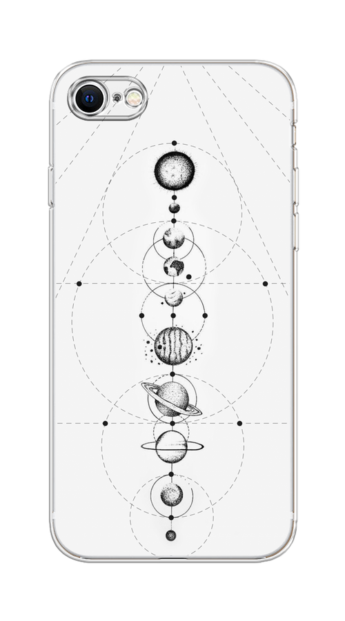 

Чехол на Apple iPhone 8 "Парад планет", Серый, 10850-2