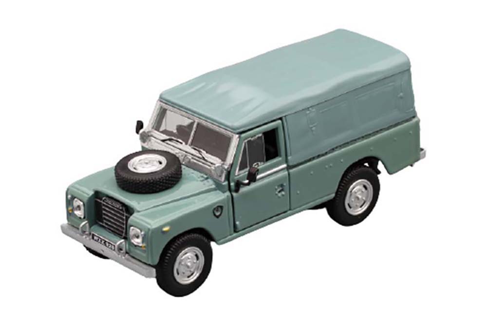 Модель коллекционная CARARAMA Land rover series 109 с тентом grey green