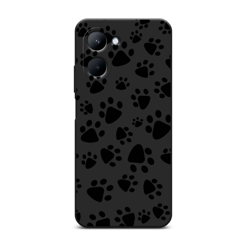 

Чехол Awog на Realme C33 "Лапки черные", Черный, 2511352-1