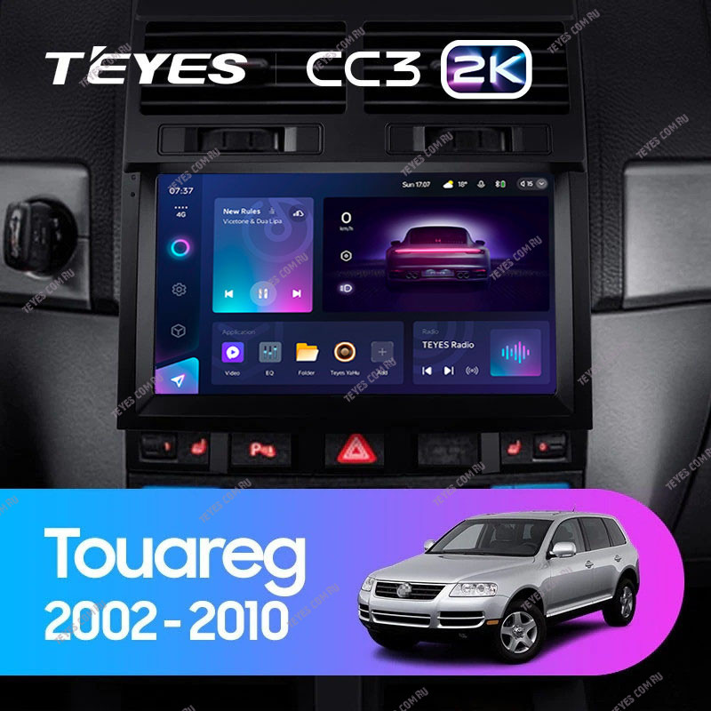 Штатная магнитола Teyes CC3 2K 464 Volkswagen Touareg GP 2002-2010 F1 4180000₽