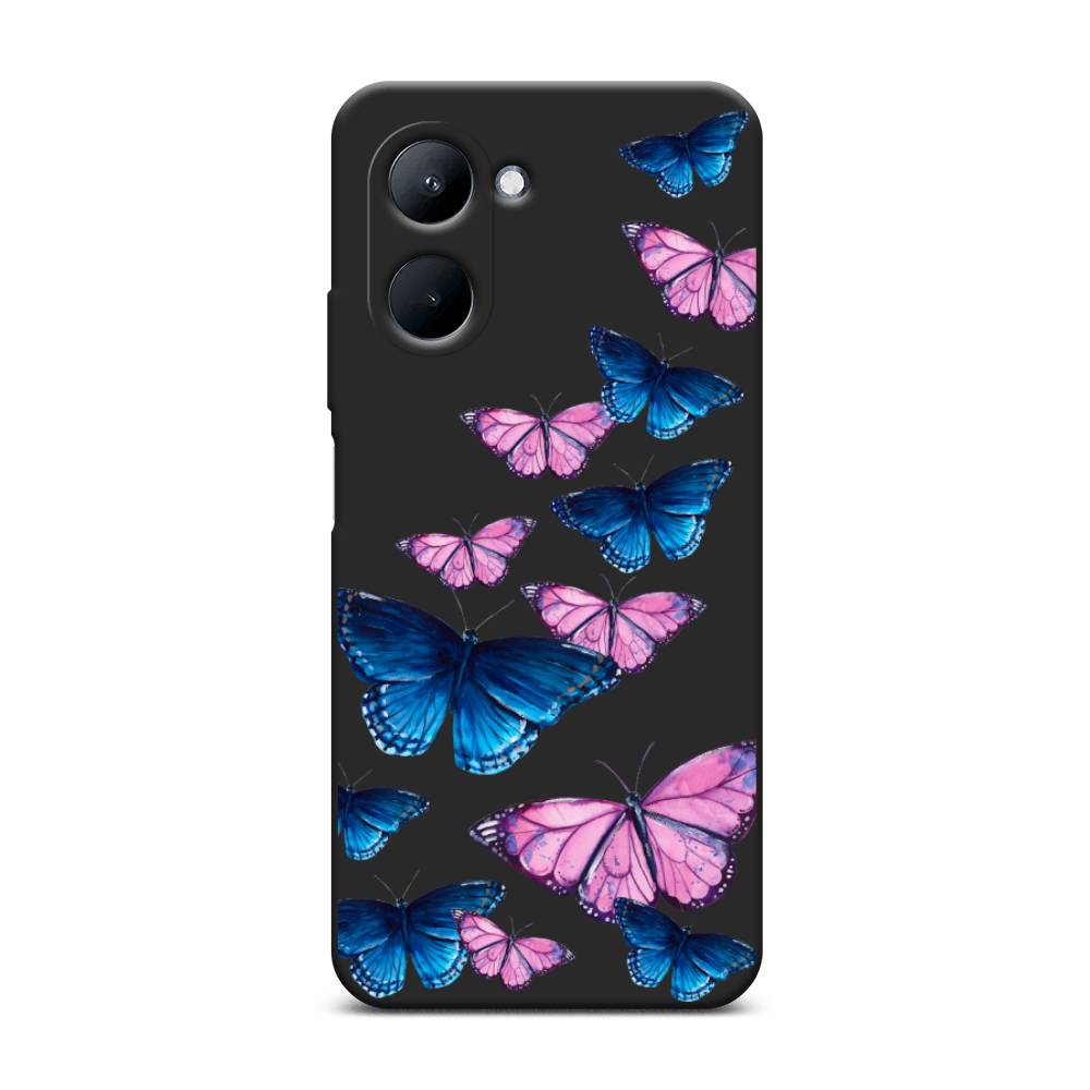 

Чехол Awog на Realme C33 "Полет бабочек", Синий;черный;розовый, 2511352-1