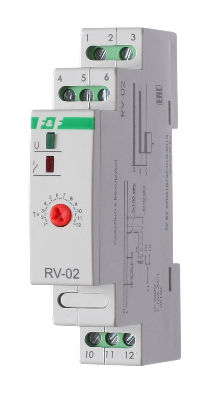 Реле времени F&F RV-02, с входом управления EA02.001.008