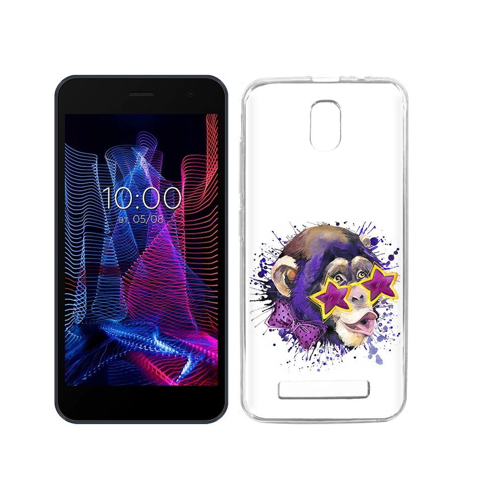 

Чехол MyPads Tocco для BQ 5047L Like обезьяна в очках, Прозрачный, Tocco