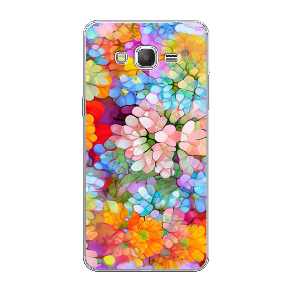 

Чехол на Samsung Galaxy Grand Prime "Цветы витраж", Оранжевый;розовый;голубой, 21950-3
