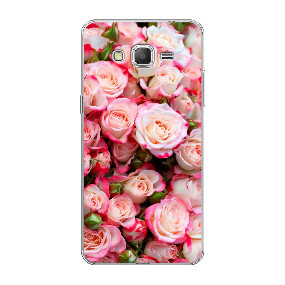 

Чехол на Samsung Galaxy Grand Prime "Много роз", Розовый, 21950-2