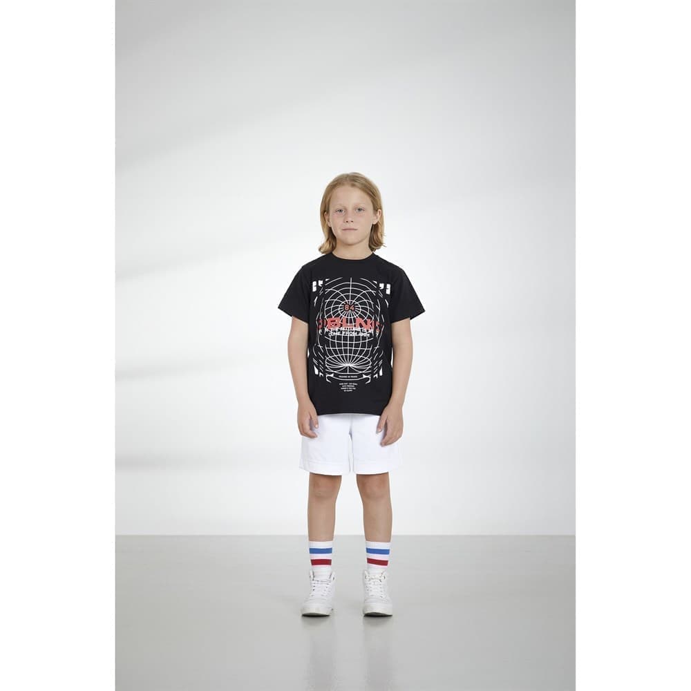 Футболка детская Poivre Blanc STRETCH COTTON T-SHIRT, черный/разноцветный, 140