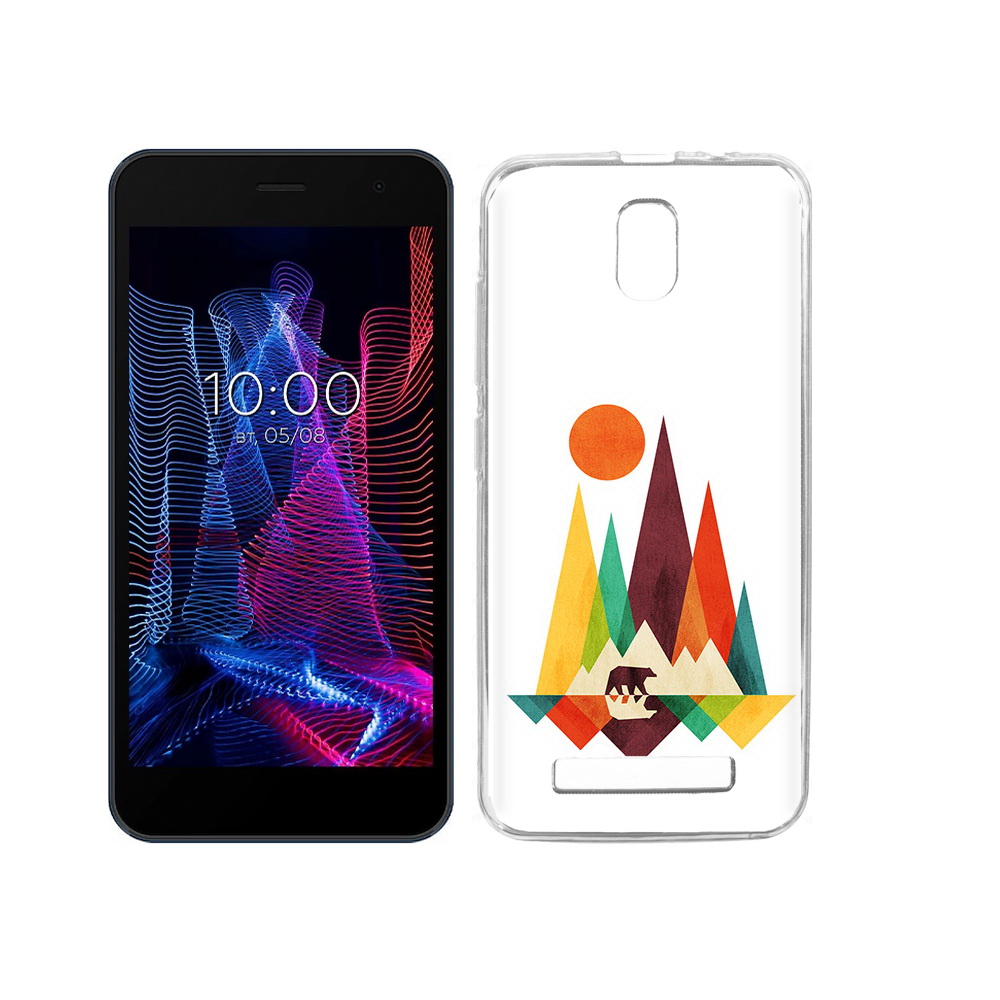 

Чехол MyPads Tocco для BQ 5047L Like нарисованные горы с медведем, Прозрачный, Tocco