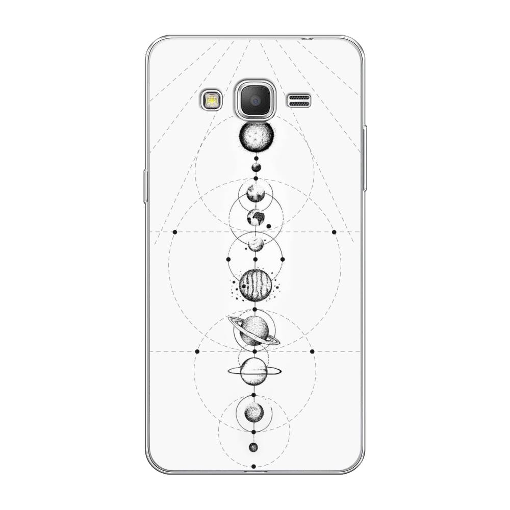 

Чехол на Samsung Galaxy Grand Prime "Парад планет", Серый, 21950-2