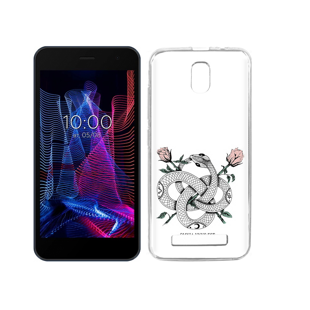 

Чехол MyPads Tocco для BQ 5047L Like нарисованная змея абстракция, Прозрачный, Tocco