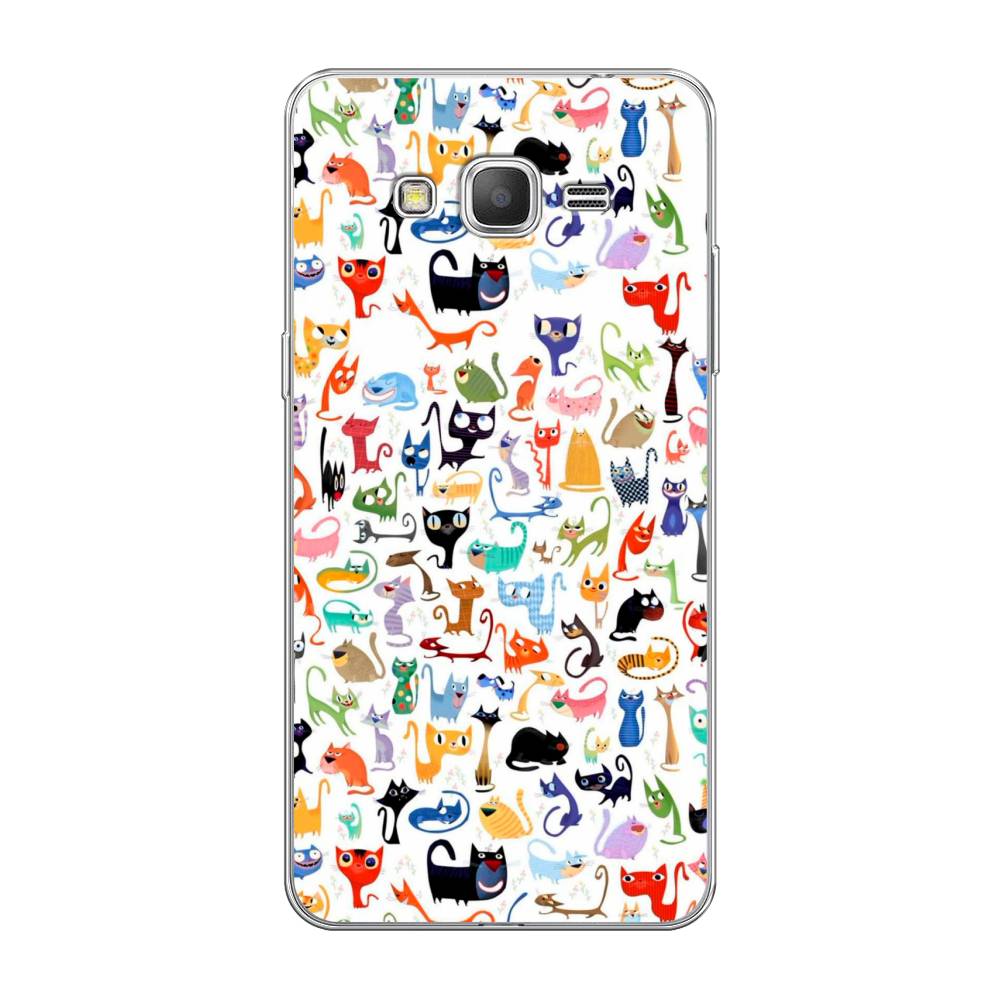 

Чехол на Samsung Galaxy Grand Prime "Цветные коты", Разноцветный, 21950-1