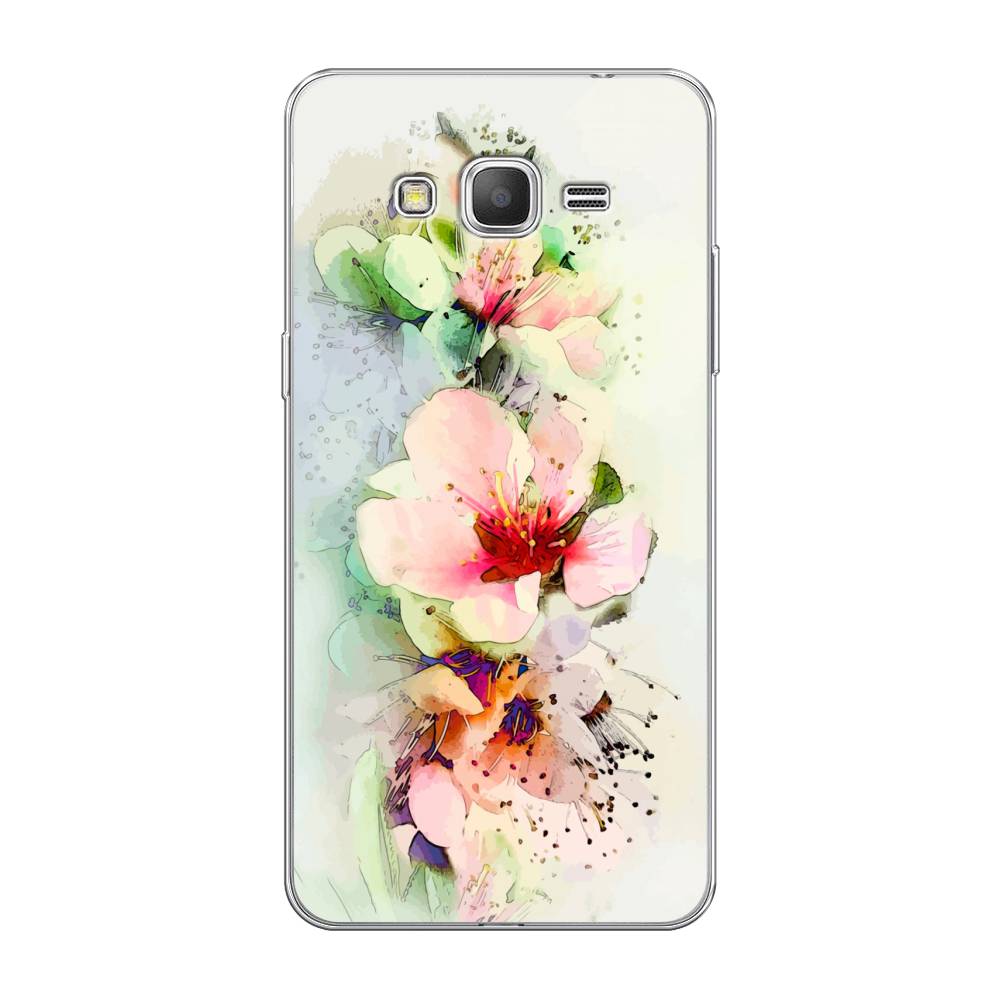 

Чехол на Samsung Galaxy Grand Prime "Нежные цветы", Зеленый;розовый, 21950-2