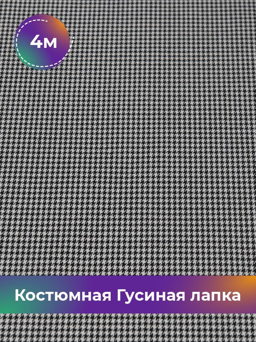 

Ткань Костюмная Гусиная лапка Shilla, отрез 4 м * 148 см, черно-белый 001, Разноцветный, 17450382