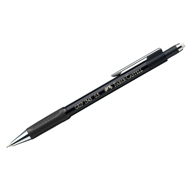 Карандаш механический Faber-Castell Grip 1345 (В, 0,5мм, с ластиком), 12шт