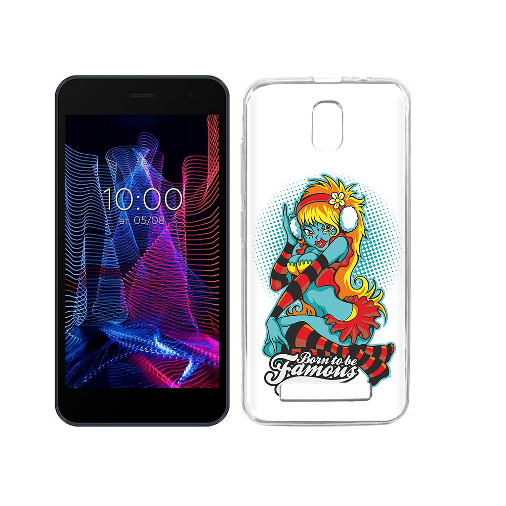 

Чехол MyPads Tocco для BQ 5047L Like нарисованная девушка в наушниках, Прозрачный, Tocco