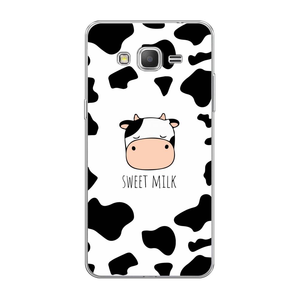

Чехол на Samsung Galaxy Grand Prime "Sweet milk", Розовый;белый;черный, 21950-1