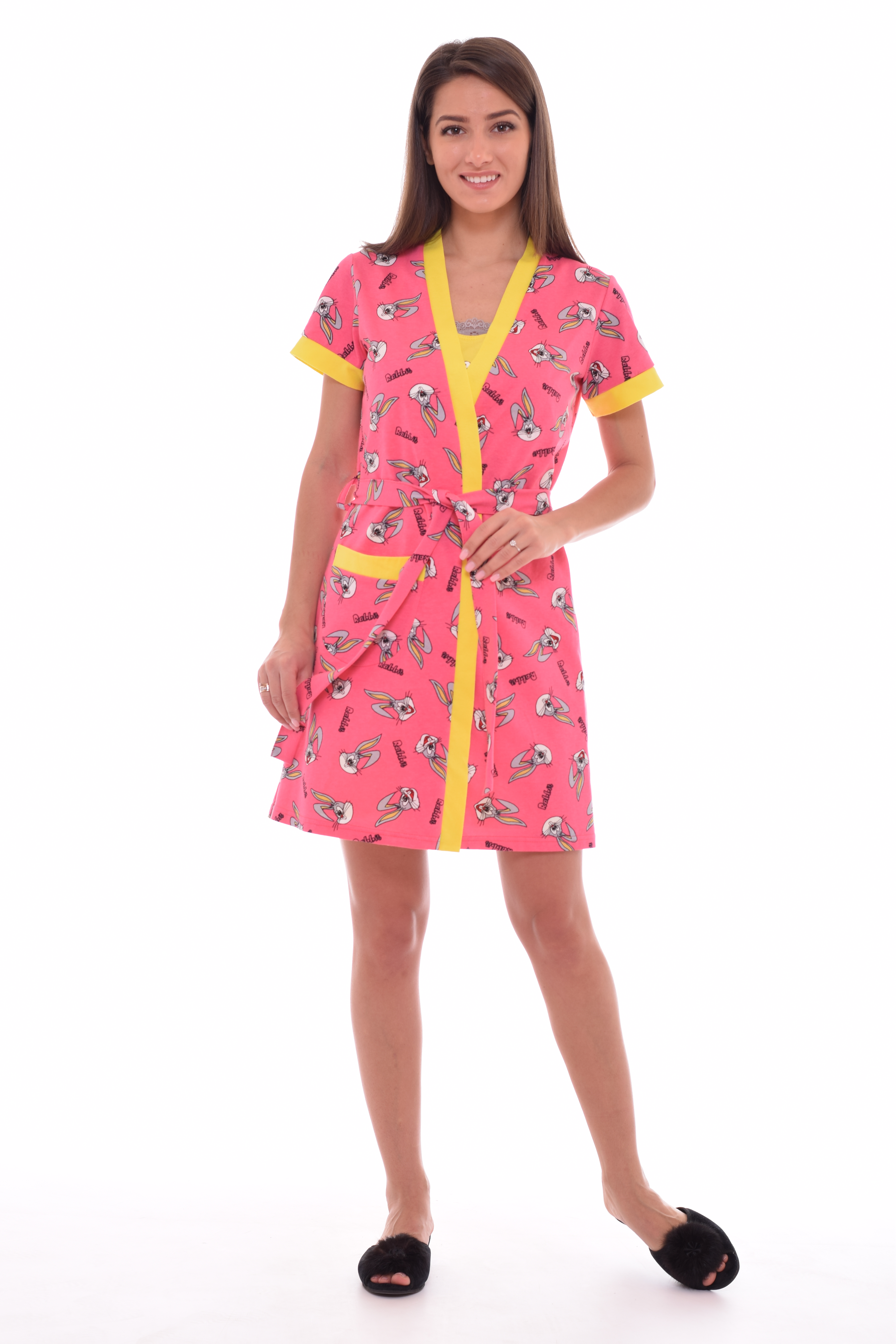 

Комплект домашний женский Новое кимоно 3-166 розовый 42 RU, 3-166