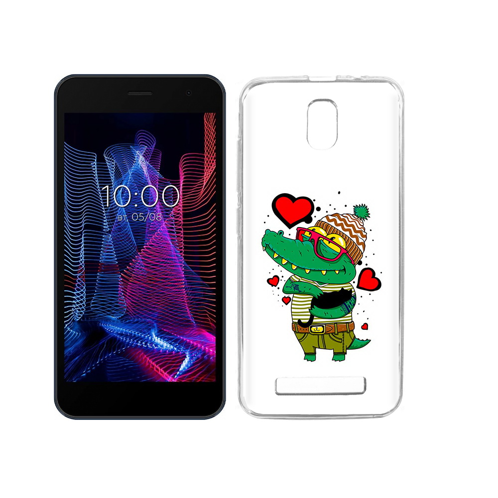

Чехол MyPads Tocco для BQ 5047L Like Влюбленный крокодил, Прозрачный, Tocco