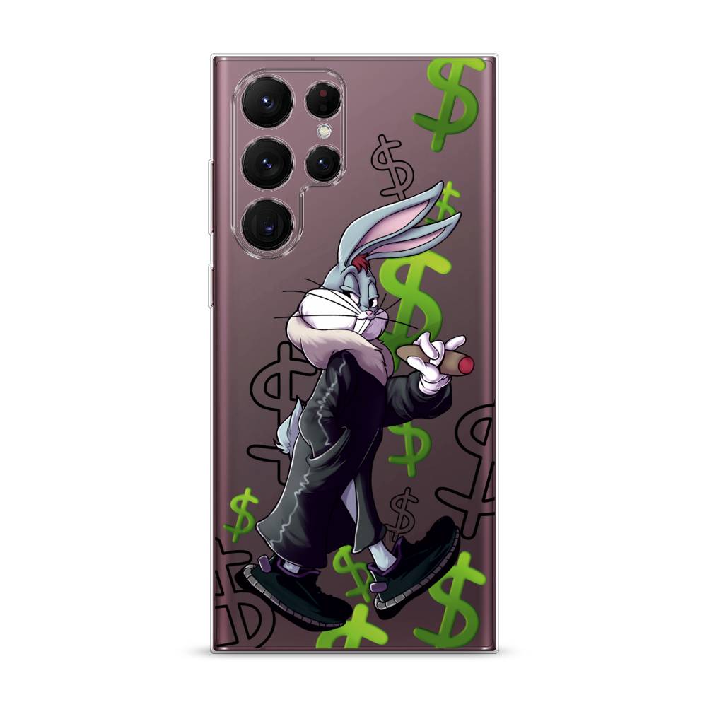 

Чехол на Samsung Galaxy S22 Ultra "Rich Bugs Bunny", Зеленый;черный;голубой, 2104050-6