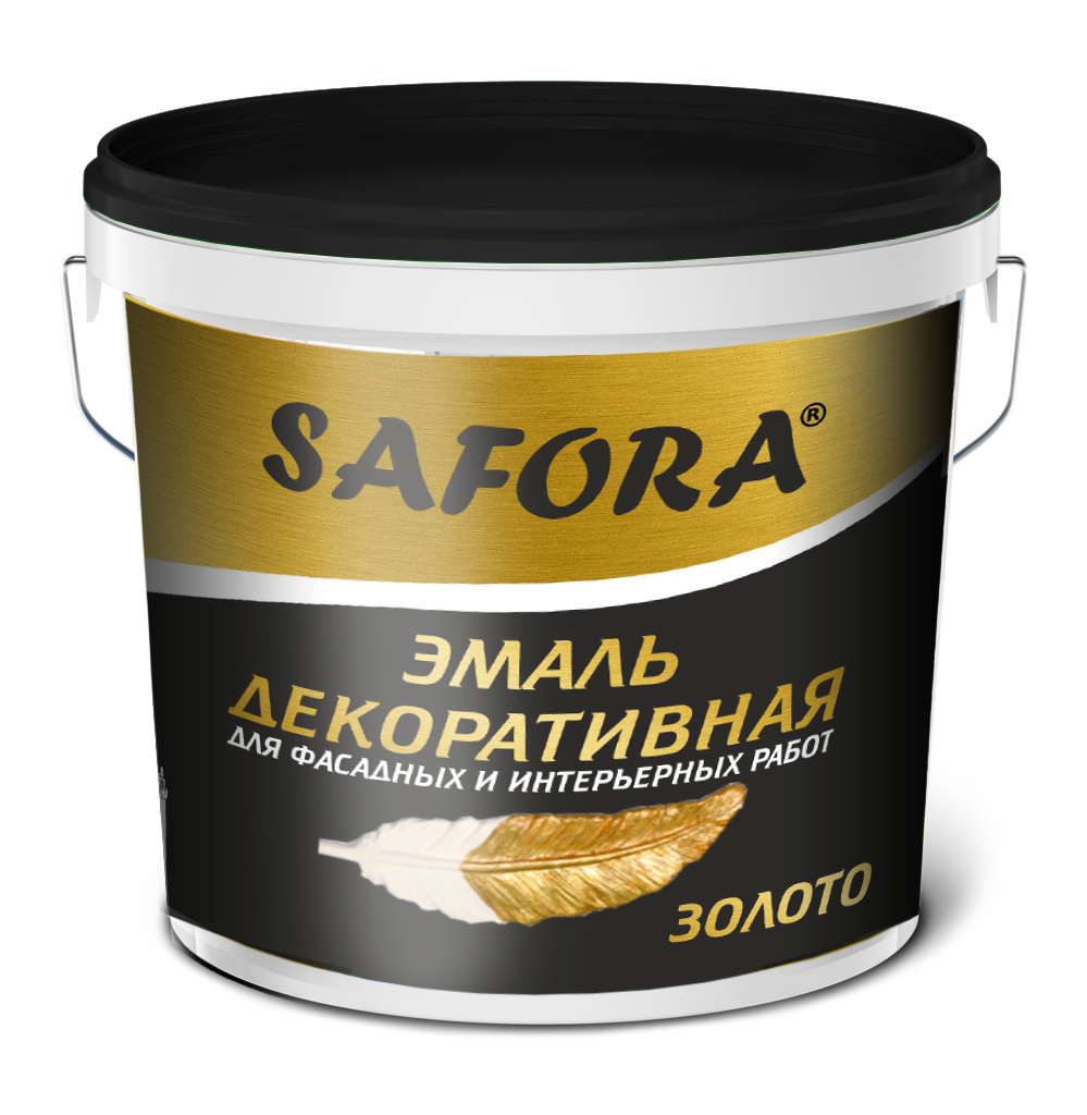 Декоративная эмаль SAFORA золото 800г