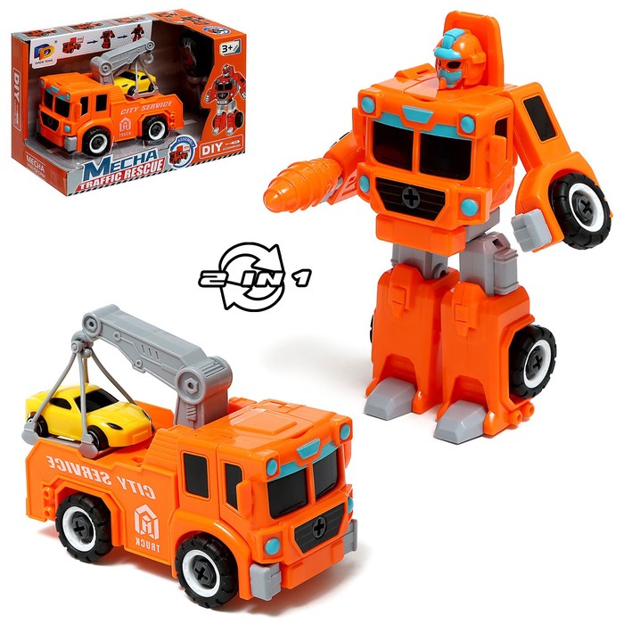 

Конструктор винтовой Dade Toys Эвакуатор, 2 в 1 робот-машина