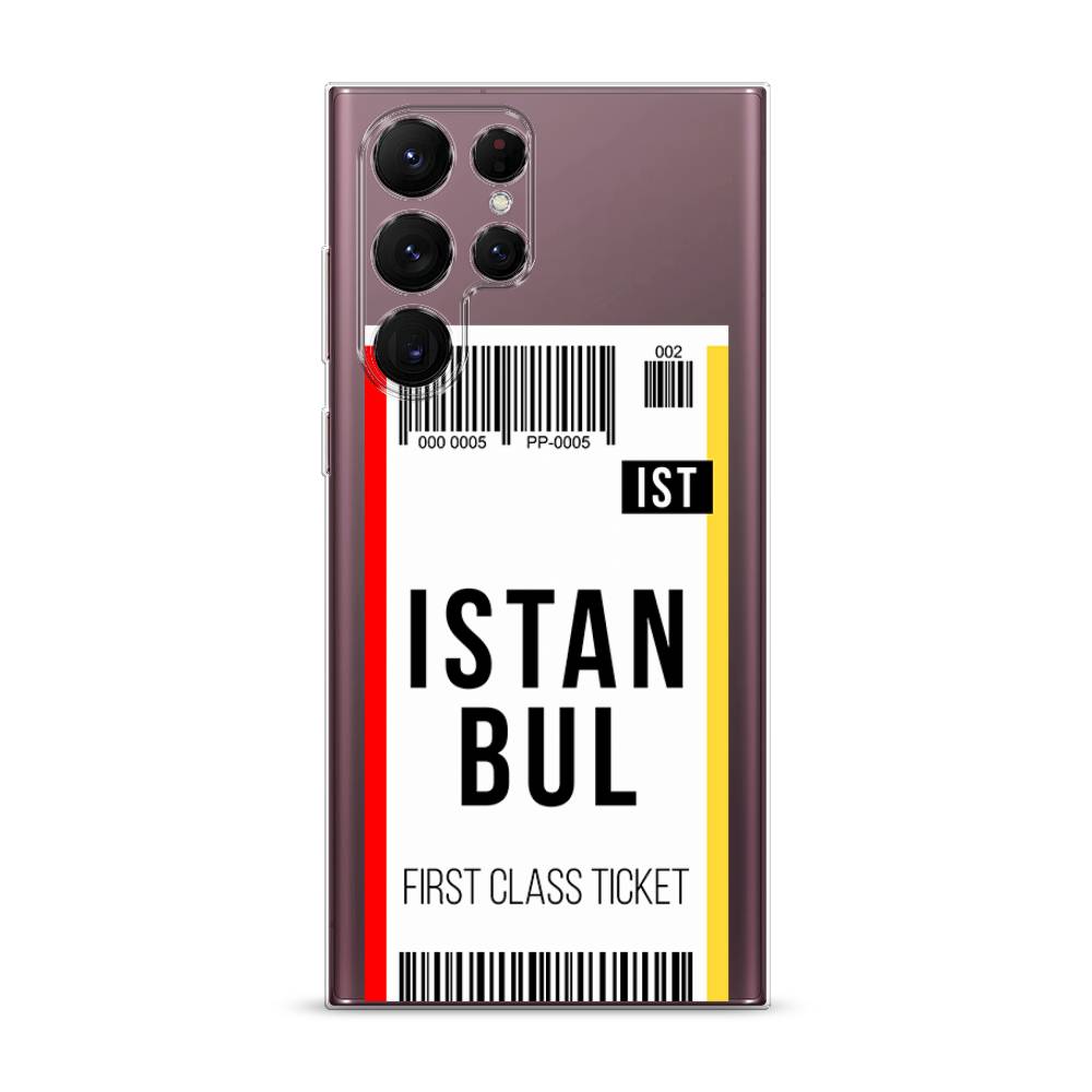 

Чехол на Samsung Galaxy S22 Ultra "Билет в Стамбул", Белый;черный;красный, 2104050-6