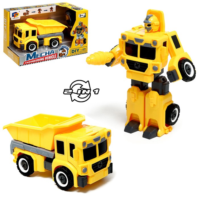 

Конструктор винтовой Dade Toys Самосвал, 2 в 1 робот-машина