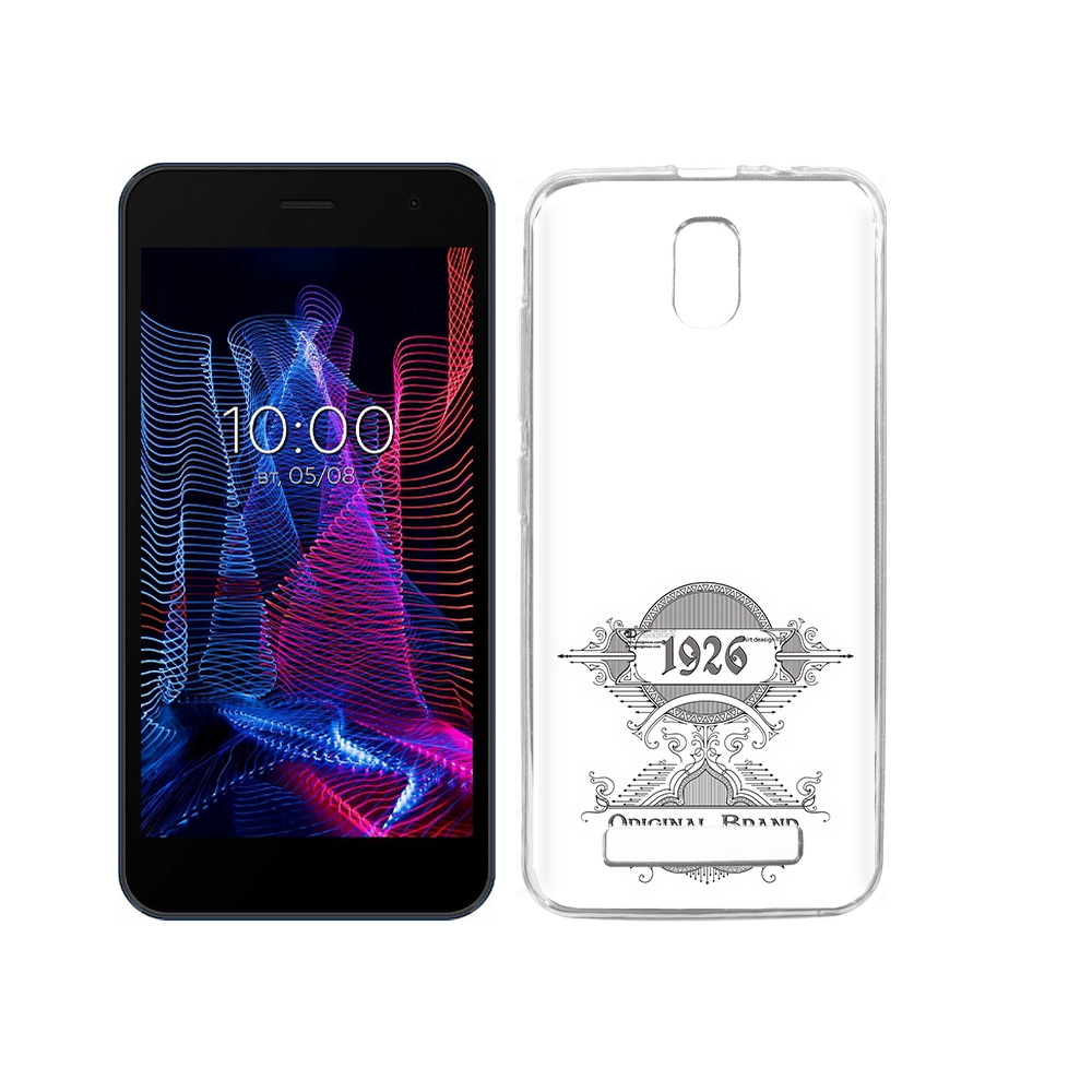 

Чехол MyPads Tocco для BQ 5047L Like логотип черно белый, Прозрачный, Tocco