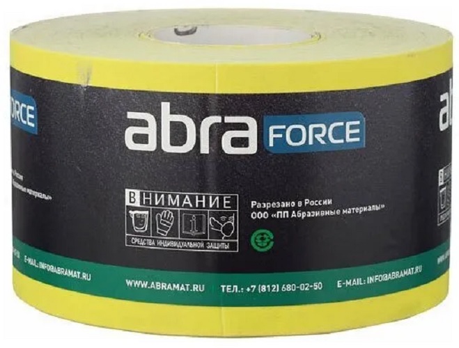 Бумага наждачная желтая ABRAforce 115мм х50м P180 led bw 200 20m 240v y желтая на прозрачном пров