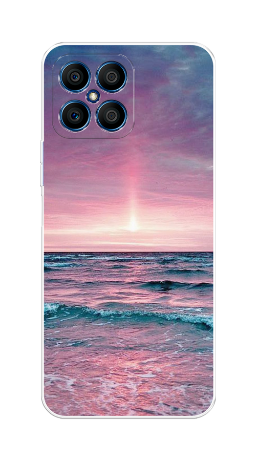 

Чехол на Honor X8 "Восход 3", Розовый;голубой, 6107650-2