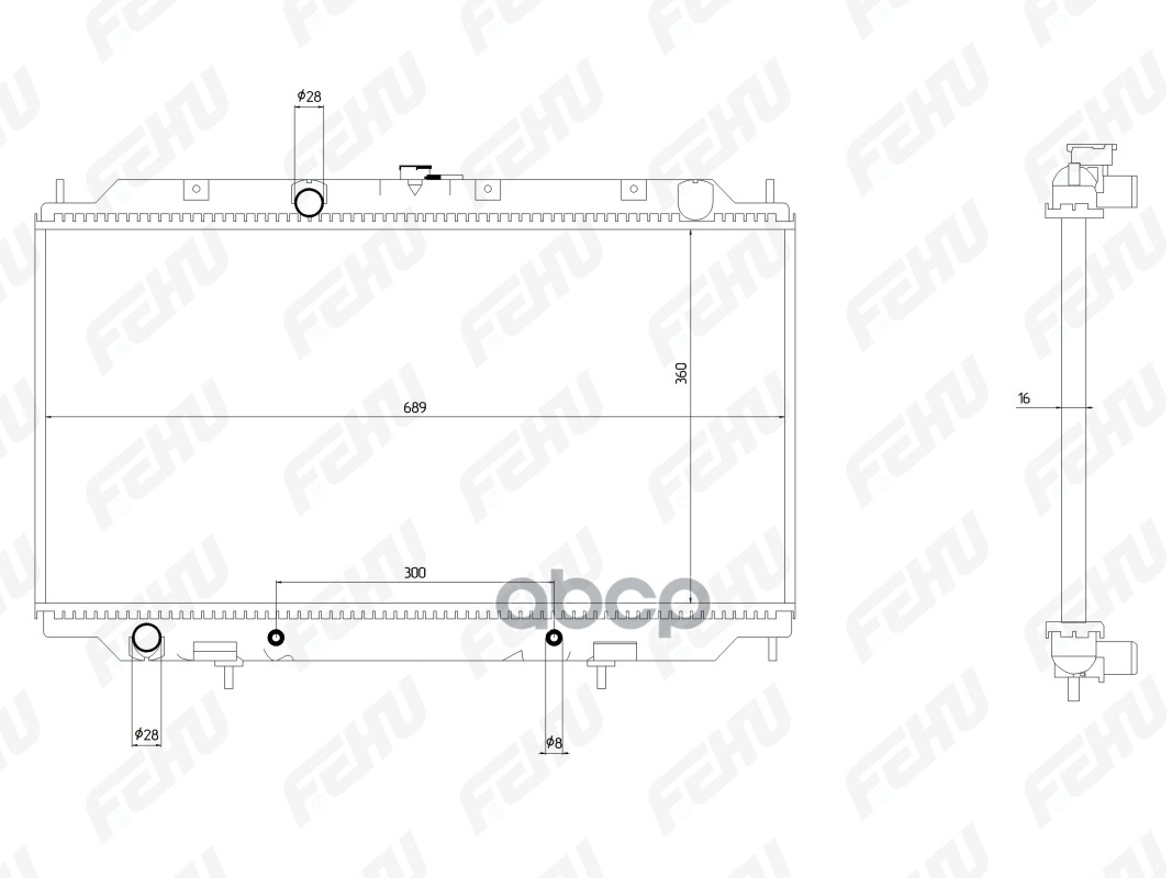 

Радиатор охлаждения Nissan Almera N16/Primera P12 (00-) AT