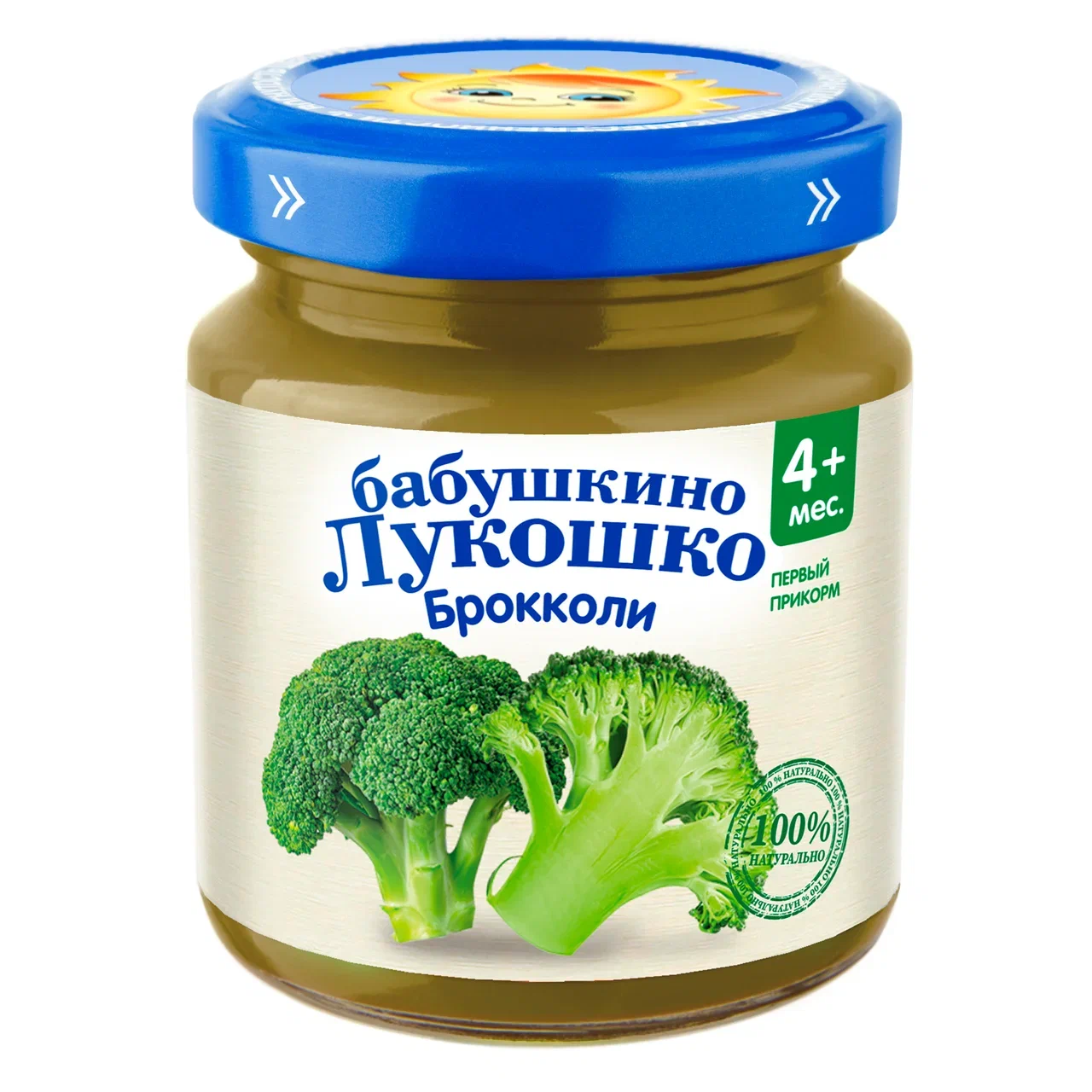 

Пюре овощное Бабушкино Лукошко Брокколи с 4 мес. 100 г, 1 шт., Брокколи
