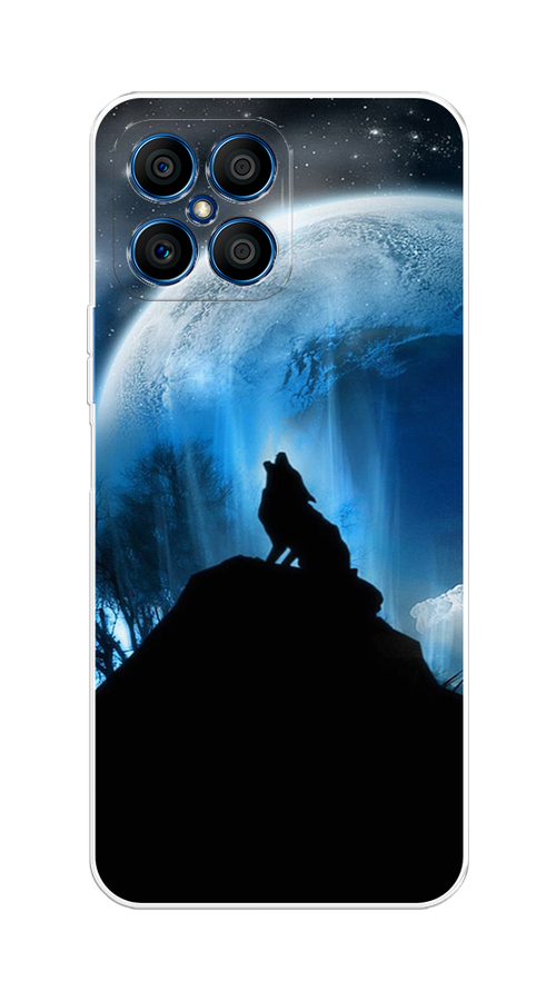 

Чехол на Honor X8 "Волк 2", Синий;черный;белый, 6107650-1