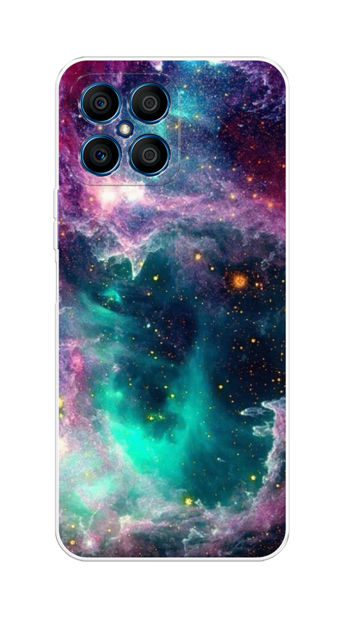 

Чехол на Honor X8 "Звездные облака", Розовый;бежевый, 6107650-2