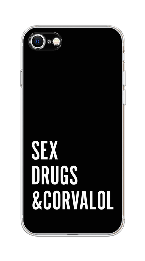 

Чехол на Apple iPhone 8 "Corvalol", Черный;серый;белый, 10850-6