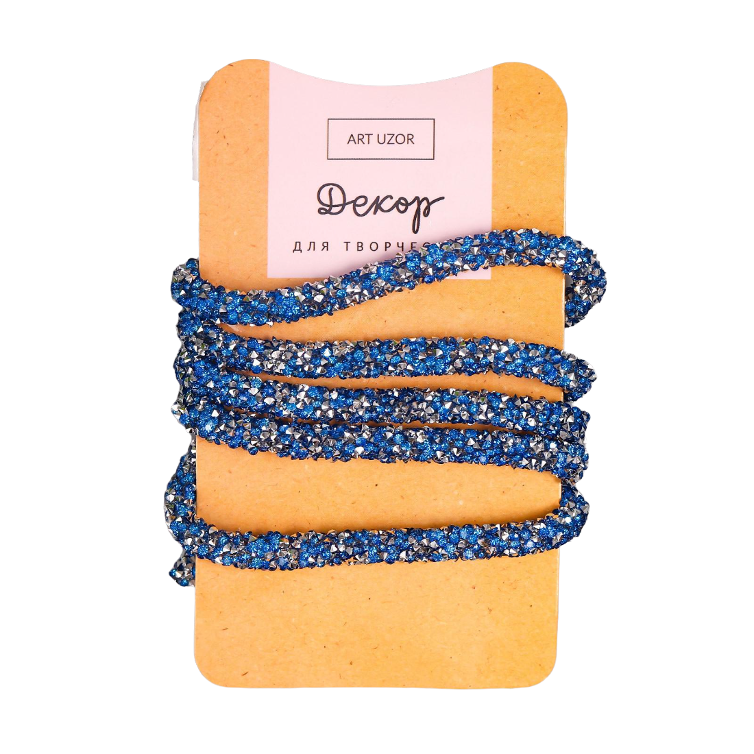 

Тесьма клеевая Кристаллы сине-серебристые намотка 1 метр, Серебристый;синий