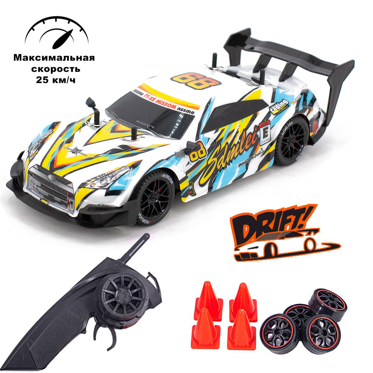 Радиоуправляемая машина для дрифта Nissan GTR R35 4WD 1:14 - RC-18E