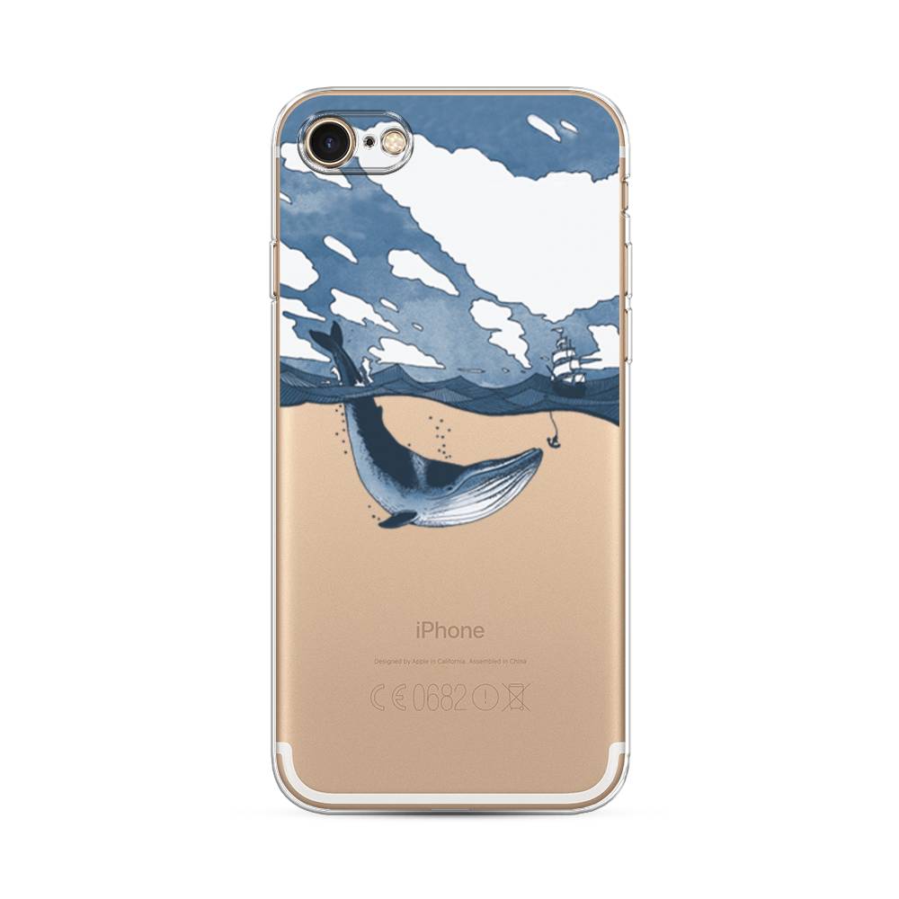 

Чехол на Apple iPhone 7 "Большой кит", Синий, 10650-1