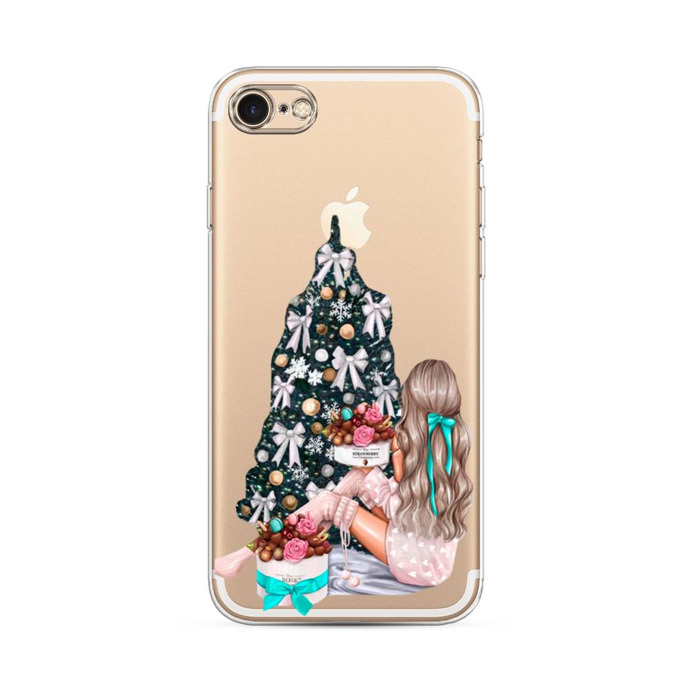 

Чехол на Apple iPhone 7 "New Year", Зеленый;бежевый;голубой, 10650-5