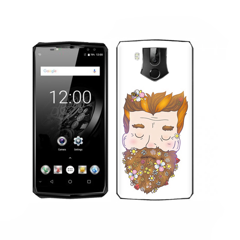 

Чехол MyPads Tocco для Oukitel K10 мужчина с цветами в бороде, Прозрачный, Tocco