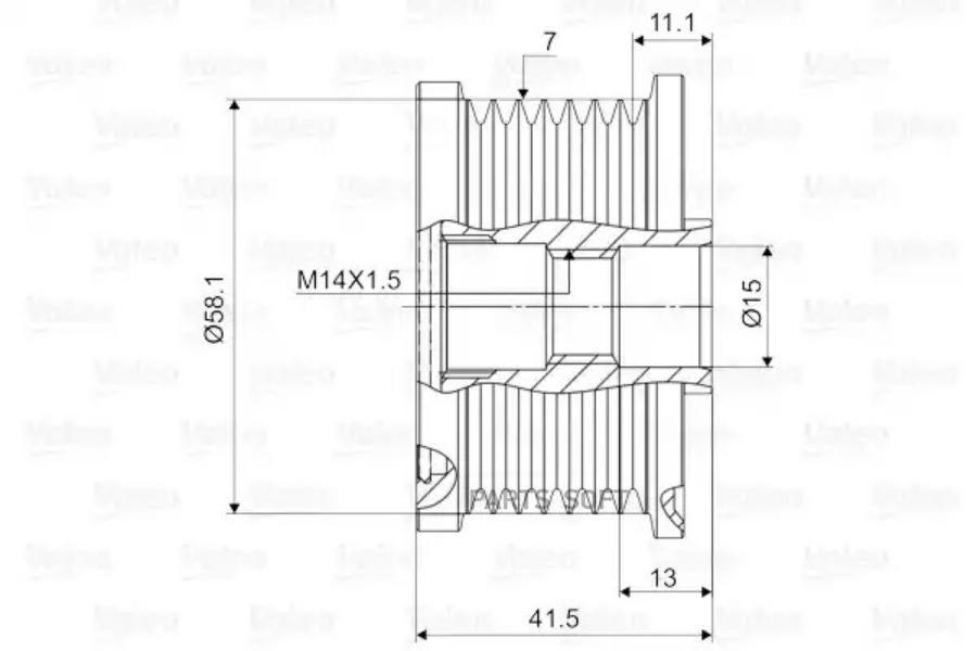 

VALEO 588082 Шкив генератора () 1шт