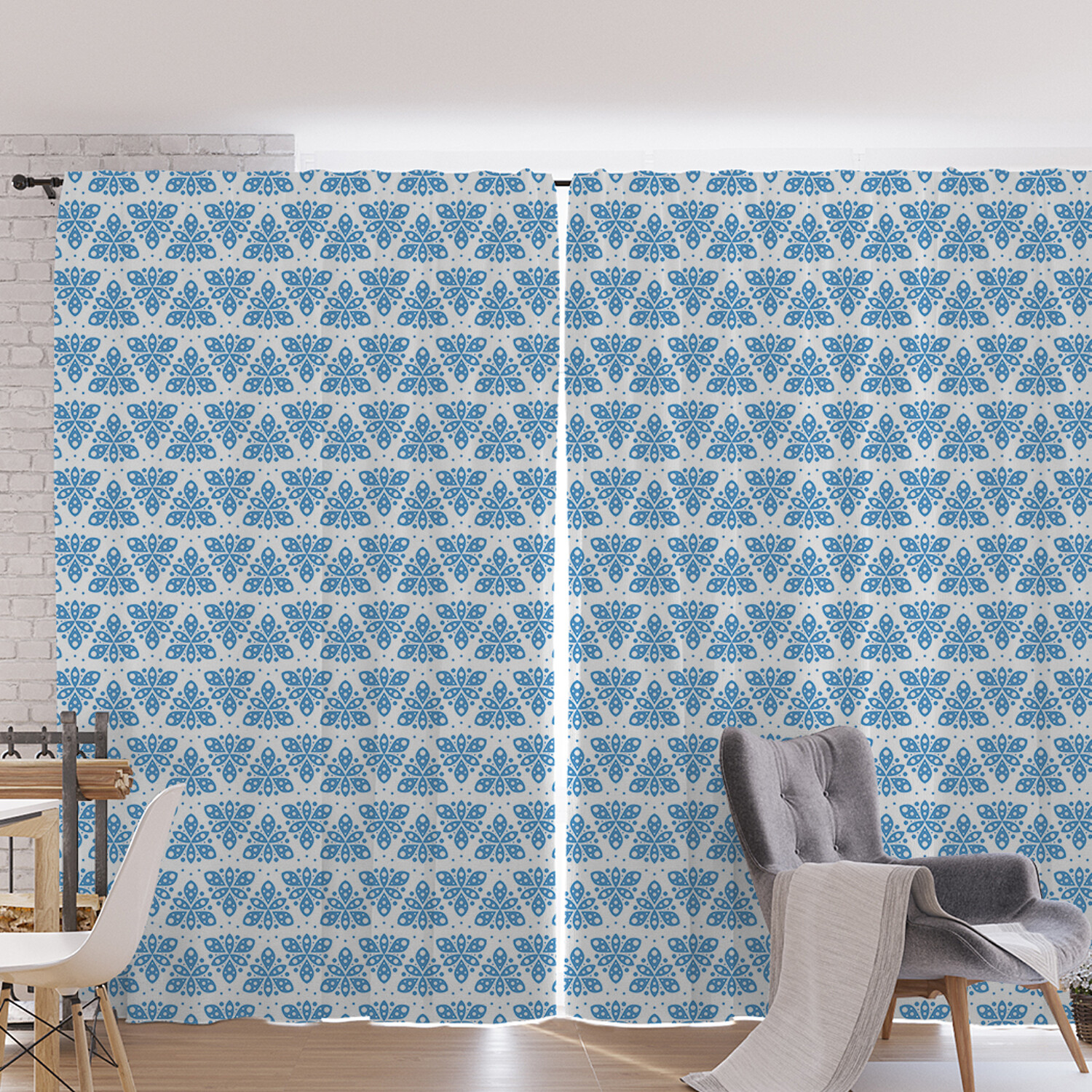 

Шторы под лён JoyArty "Треугольные полосы", серия Oxford DeLux, 340х265 см, Треугольные полосы