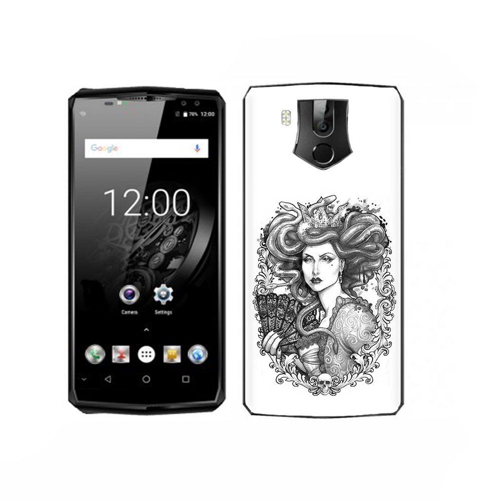 

Чехол MyPads Tocco для Oukitel K10 медуза черно белый, Прозрачный, Tocco