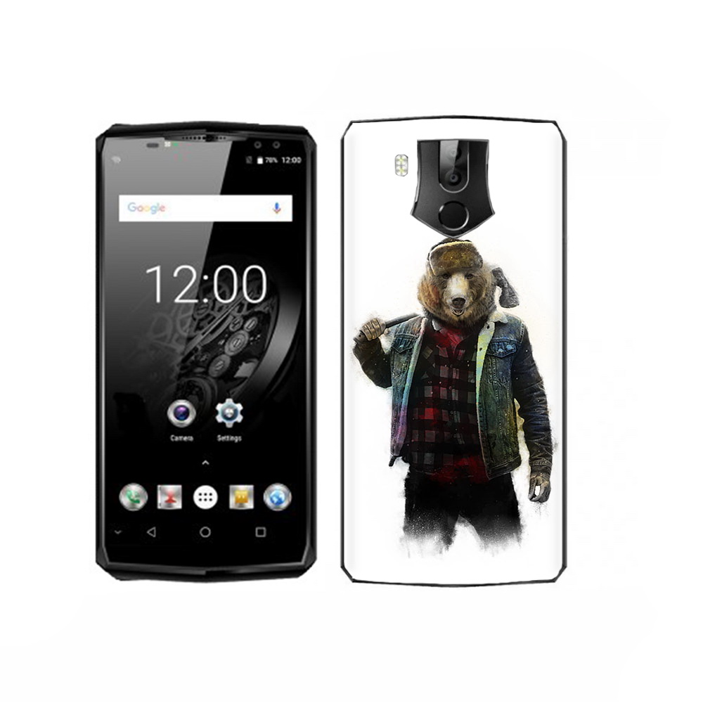 

Чехол MyPads Tocco для Oukitel K10 медведь с топором, Прозрачный, Tocco