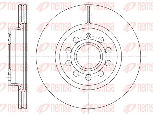 

Торм.диск Пер.вент.279.9X22 5 Отв. Remsa 6647.10