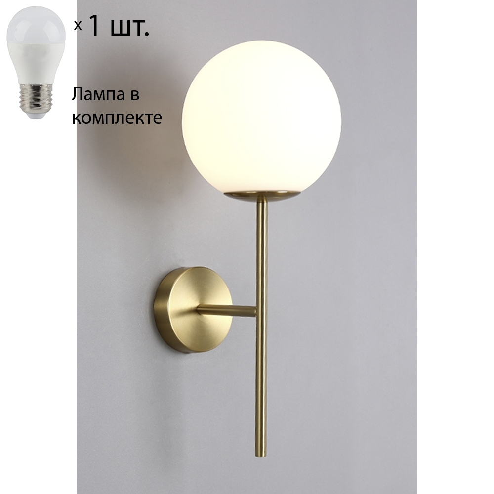 Бра Crystal Lux FELIZ AP1 BRONZE/WHITE+Lamps с лампочкой